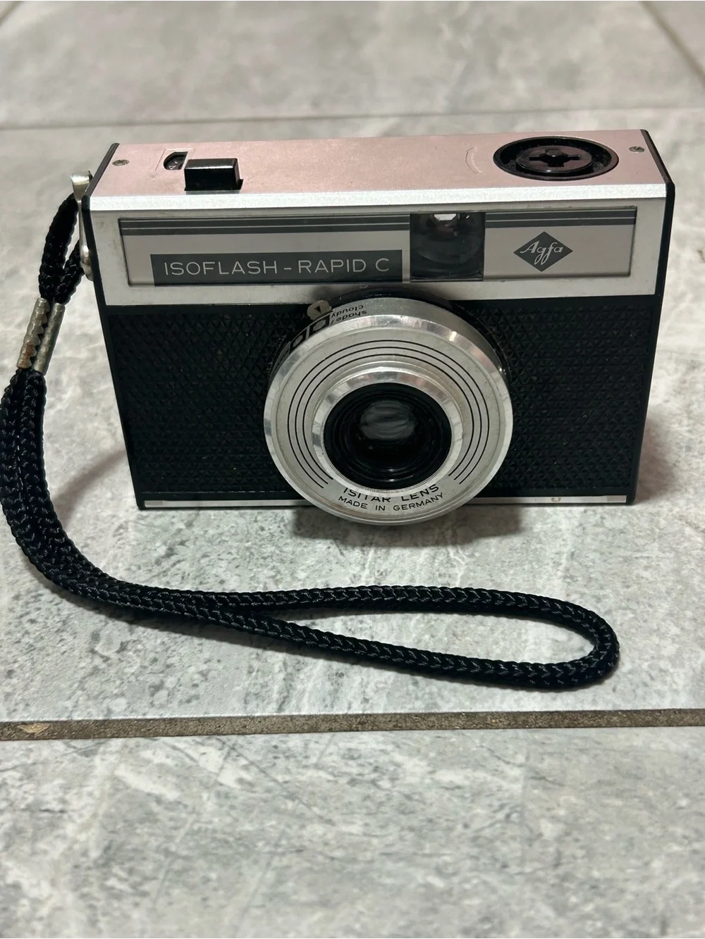 Vintage 1960s Agfa Isoflash Rapid C Camera Isitar Lens Germany Untested